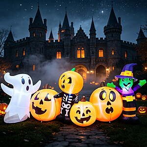 Joyfy 8 FT Large Pumpkin Halloween Inflatables Outdoor Decorations $33.99 + Free S&H w/ Walmart+ or $35+