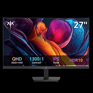 KTC H27D9 27" QHD 1440p IPS Gaming Monitor, Up to 120Hz $93.02