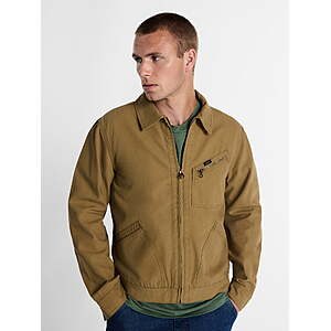 Kacey Lee Men's 100% Cotton Canvas 91B Jacket (Dark Khaki Rinse, Sizes S-2XL) $13.87 + Free S&H w/ Walmart+ or on $35+