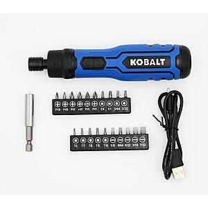 Kobalt 4V Max 1/4" Cordless Screwdriver w/ Battery & USB Cable $19.98 + Free Store Pickup at Lowe's or Free Shipping on $35+