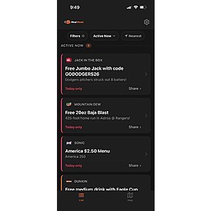 LA Area - Meal Steals deal tracking app