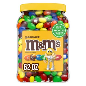 M&M'S Bulk Chocolate Candy, Peanut Milk Chocolate / Halloween Resealable Jar, 62 oz. $9.85 (AC)