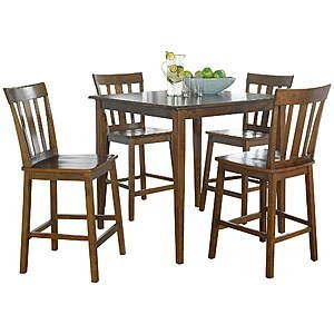 Mainstays 5-Piece Mission Counter Height Dining Set (Cherry) $167 + Free Shipping