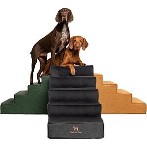 Noah & Paw: Pet Sofa / Bed Stairs 33% off e.g 5 Pet Steps for Couch (35 Foam Density) Leather $46.89 + Free Shipping