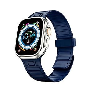 O-SEN Silicone Magnetic Sport Band Compatible w/ Apple Watch (38mm-49mm, Various Colors) from $4.49 + Free Shipping w/ Prime or on $35+