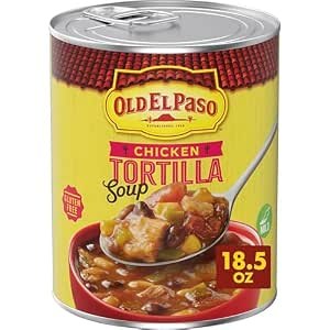 Old El Paso Chicken Tortilla Soup, Ready to Serve Canned Soup, 18.5 oz | Gluten Free, 90…