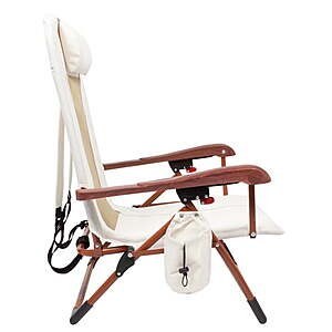 Ozark Trail Low Profile Reclining Glamping Chair, Vanilla Dream $24.97