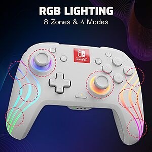 PDP Afterglow Wave Wireless RGB Gaming Controller for Nintendo Switch 2 $29.99