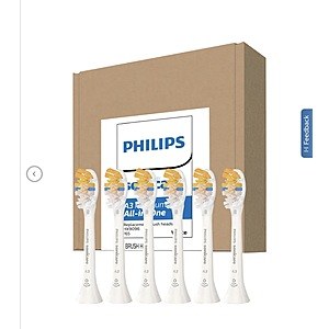 Philips Sonicare A3 All-in-One Replacement Electric Toothbrush Heads, Soft Bristle, Plaque Removal, Whitening and Gum Care, 6-pack White or Black $49.99 + $1.99 Shipping Costco.com