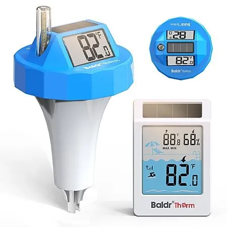 Prime: BALDR Solar Wireless Floating Pool Thermometer with Indoor Display