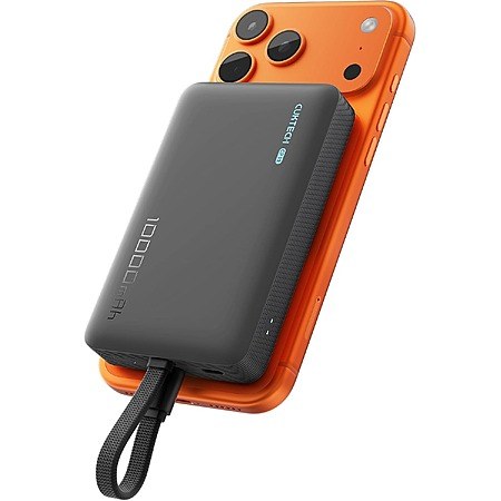 Prime: CUKTECH 10000mAh Magnetic Power Bank with Built-in USB-C Cable