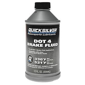 Quicksilver DOT 4 Brake Fluid for Marine, Automotive and Powersports Brake Systems, 12oz $3.33