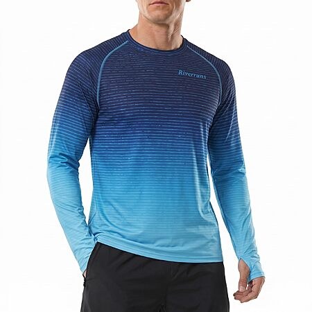 Riverruns  Men's UPF 50+ Ice-Cool Quick-Dry Fishing Shirt with Thumbholes $6.49