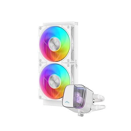 SAMA L70 AIO Liquid CPU Cooler w/ Infinity Mirror ARGB Pump (White) 240mm