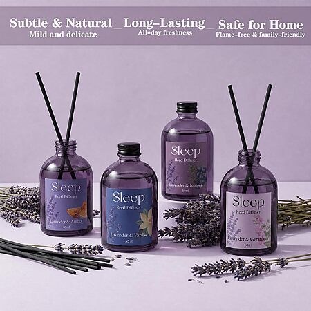 SCENTORINI Reed Diffuser Set, 6.76oz, Lavender Essential Oil Diffuser $10.99