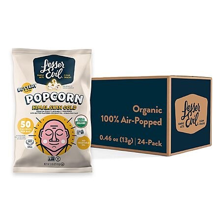 S&S LesserEvil Himalayan Gold Salt Organic Popcorn, Premium Quality, Minimally Processed, No…