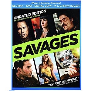Savages Blu Ray + DVD + Digital $7.47 Walmart.com