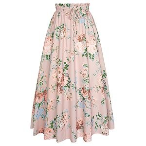Scarlet Darkness Women's Victorian Floral Long Maxi Skirts w/ Pockets (Blush Pink or Boho Blue) $9.80 + Free Shipping w/ Prime or on $35+
