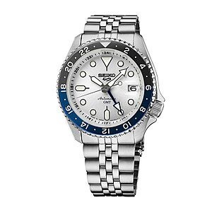 Seiko 5 Sports Men's 43mm Silver Dial GMT - SSK033 $297