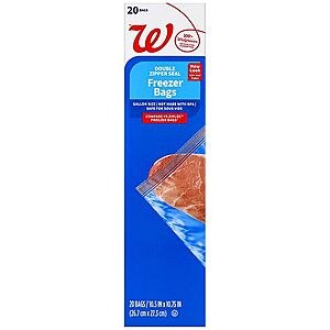 Select Walgreens Food Storage Bags (Various Sizes) $0.88 + Free Store Pickup on $10+