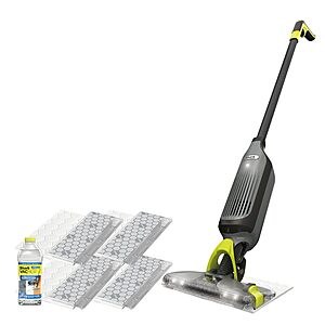 Shark VACMOP Cordless Hard Floor Cleaner, Vacuum and Spray Mop, Lightweight, LED Headlights, Includes 4 Disposable Pads, 12oz Multi-Surface Cleaning Solution, Gray, VM252 $59