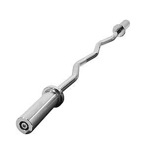 Signature Fitness Olympic Curl Bar, 4FT Alloy Steel Barbell with 2IN Sleeves, Silver Finish for Bicep and Tricep Training $10 @ Walmart