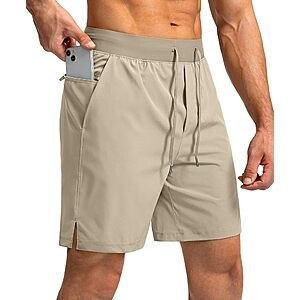 Soothfeel Men's Running Shorts w/ Zipper Pockets, Lightweight & Quick Dry $12.95