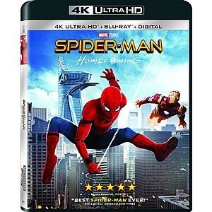 Spider-Man: Homecoming - 4K + Blu-ray + Digital $12.58 Amazon