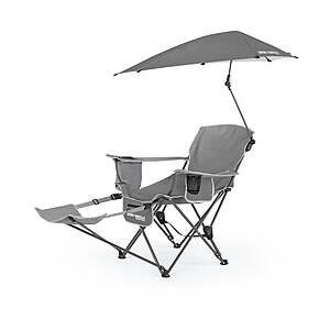 Sport-Brella Grey Camping Chair, with Clamp-On Sun Shade, $41.90, free shipping, Walmart