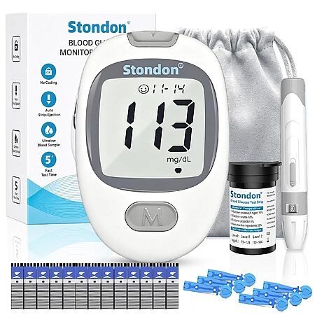 Stondon G-430 Blood Glucose Monitor Kit w/ 50 Test Strips & Lancets
