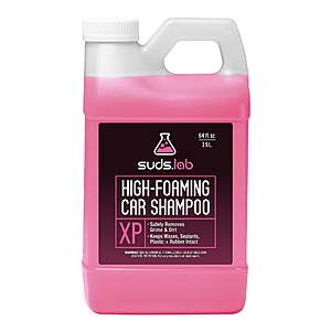 Suds Lab XP High Foaming Exterior Car Wash Shampoo, Effectively Removes Dirt and Grime, 64 oz, $9.97, Walmart