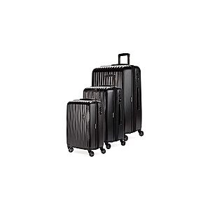 SwissGear 7272 Energie Hardside Expandable Luggage with Spinner Wheels, Black/Black, 3-Piece Set (19/24/27) $139.99