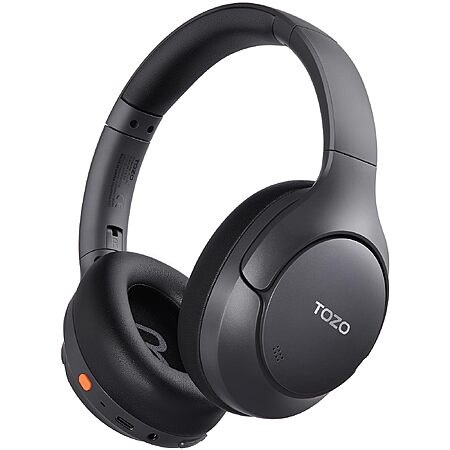 TOZO HT3 Hybrid Noise Cancelling Wireless Headphones, 90H Over Ear Headset $29.99