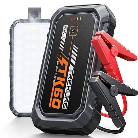 TREKURE Car Battery Jumper Starter Portable 5000A, Portable Car Jump Starter up to 10L Gas or 8L Diesel Engine, Jump Box, Jumper Cables for Car Battery