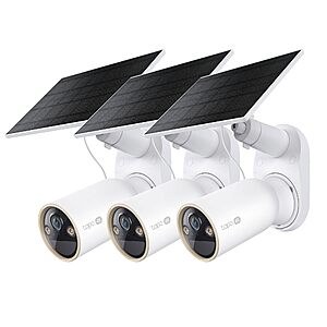 Tapo MagCam 4K Outdoor Wireless Security Camera – Battery Power with Solar, Magnetic Mount, Person/Vehicle Detection (3-Pack) $259.99