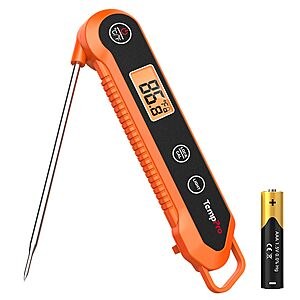 TempPro TP-03H Digital Instant Read Meat Thermometer (Orange) $8.98 + Free Shipping w/ Prime or on $35+