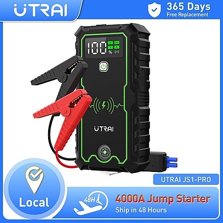 UTRAI 4000A Jump Starter 12V Portable Car Battery Booster with USB Fast Charging $53 + Free Shipping $53.4