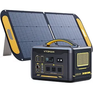 VTOMAN 1800W 1408Wh LFP Portable Power Station w/ 110W Solar Panel