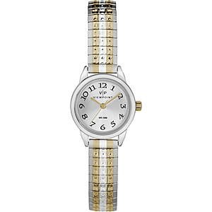 Viewpoint by Timex Women's 22mm Silver-Tone Dial Watch, Two-Tone Expansion Band - Check Local Store For Free Pickup - $12