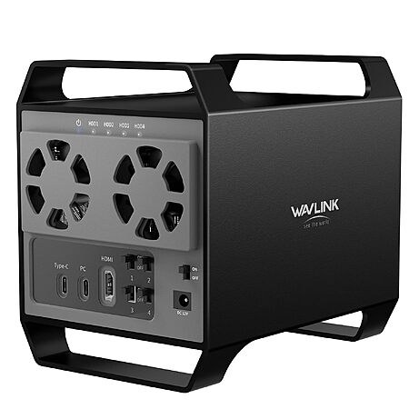 WAVLINK 4-Bay 3.5"/2.5" SATA HDD/SSD Enclosure w/ 10Gbps USB-C 3.2 & 4K HDMI