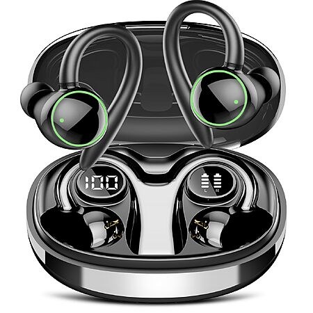 Wireless Earbuds, Bluetooth 5.4 Headphones Sport Over Ear Buds With ENC Mic