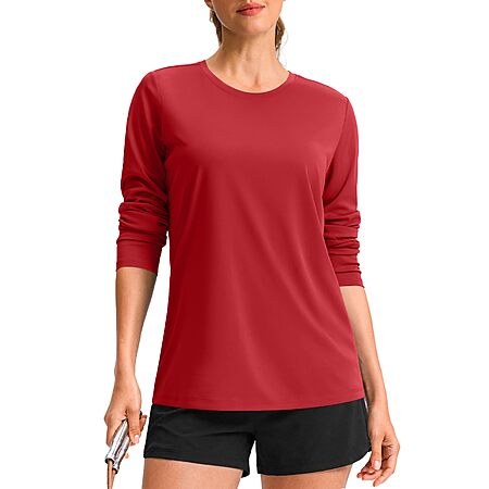 Women’s Long Sleeve Workout Top (Various Colors & Sizes)