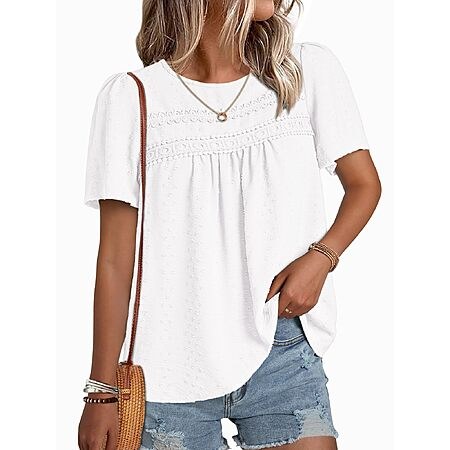 Women's Short Sleeve Chiffon Top