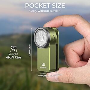 Wurkkos HD03 EDC Flashlight (Clip-On Light). $16