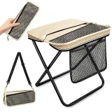 XL Foldable Backpack Stool w/ Mesh Pocket for Adults