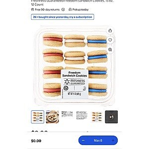 YMMV Freedom Thumbprint Cookies, 17.5 oz + more