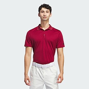 adidas men Core adidas Performance Primegreen Polo Shirt (Collegiate Burgundy) $18