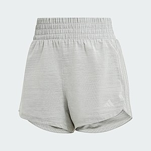 adidas women Pacer Training 3-Stripes Woven High-Rise Shorts (Mgh Solid Grey) $7.8
