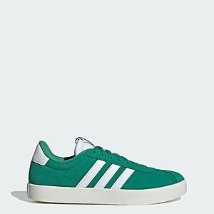 adidas women VL Court 3.0 Shoes (Court Green / Cloud White / Gold Metallic) $21