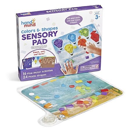 hand2mind Colors & Shapes Sensory Pad, 16 Activities, 24 Shapes